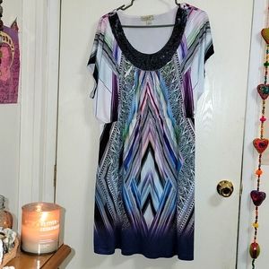 Beaded plus size dress